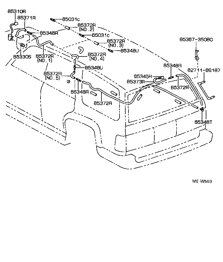 85310-89112 MOTOR ASSY, REAR WASHER product image