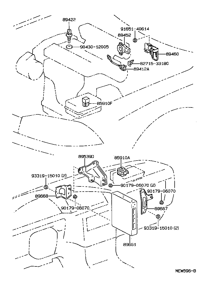 Toyota 89661-33440 COMPUTER, ENGINE CONTROL