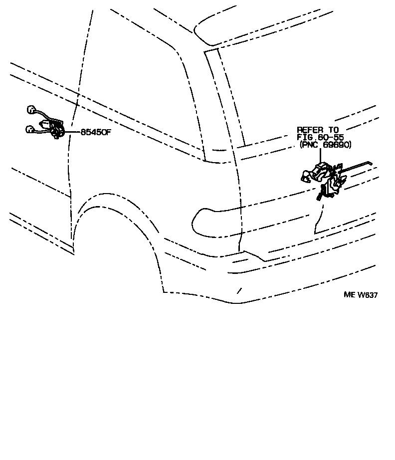 85450-28030 MOTOR ASSY, DOOR CONTROL product image