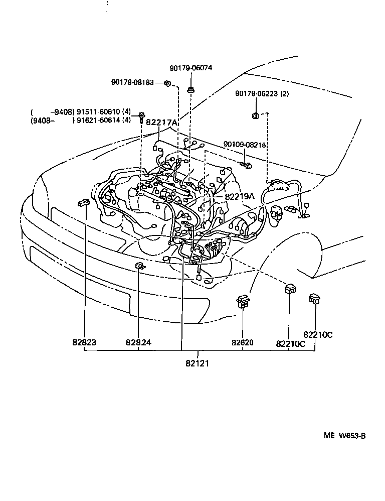 82151-33240 WIRE, FRONT DOOR, RH product image