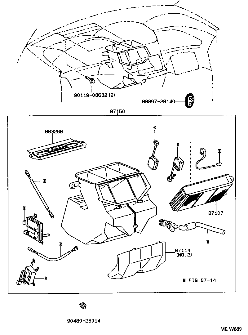 87114-95D01 COVER, HEATER product image