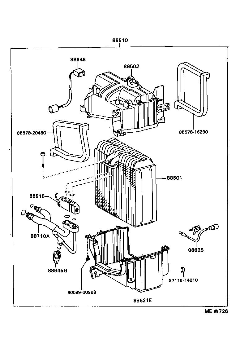 88502-16140 CASE SUB-ASSY, COOLING UNIT product image