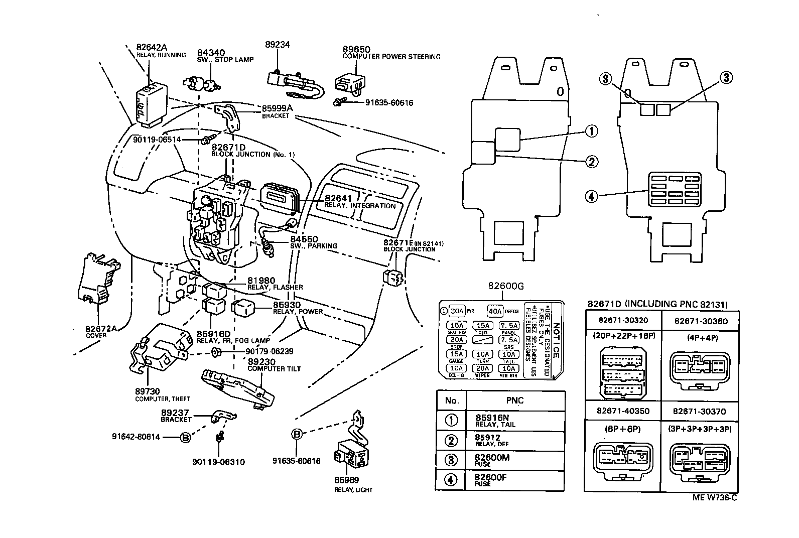 84140-30140 SWITCH ASSY, HEADLAMP DIMMER product image