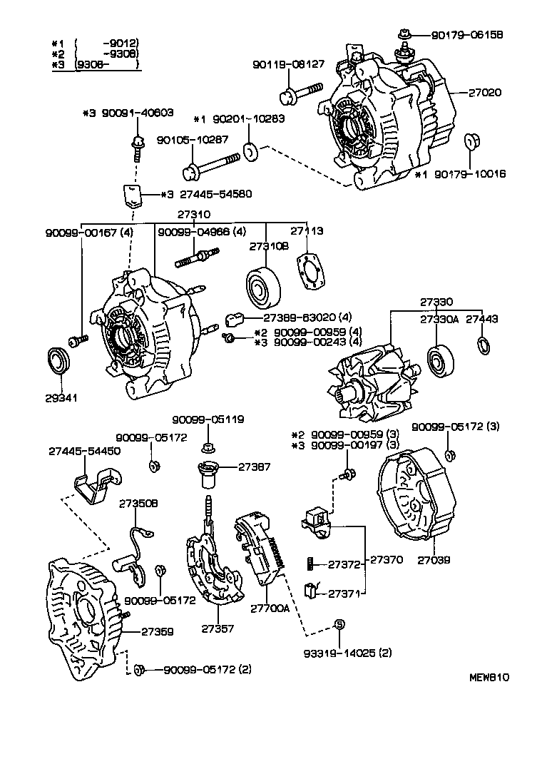 27060-75030 ALTERNATOR ASSY product image