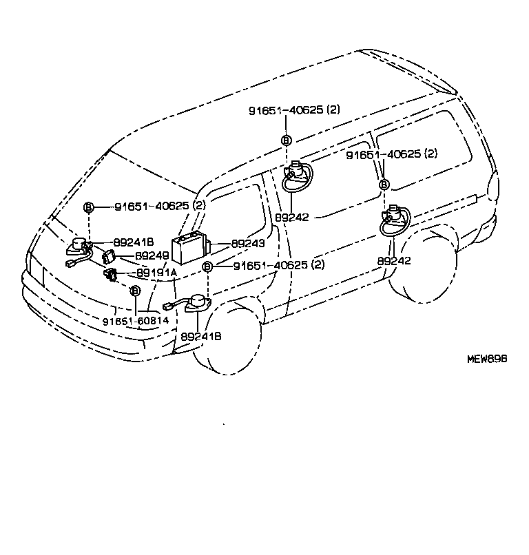 89191-26010 SENSOR, ACCELERATION product image