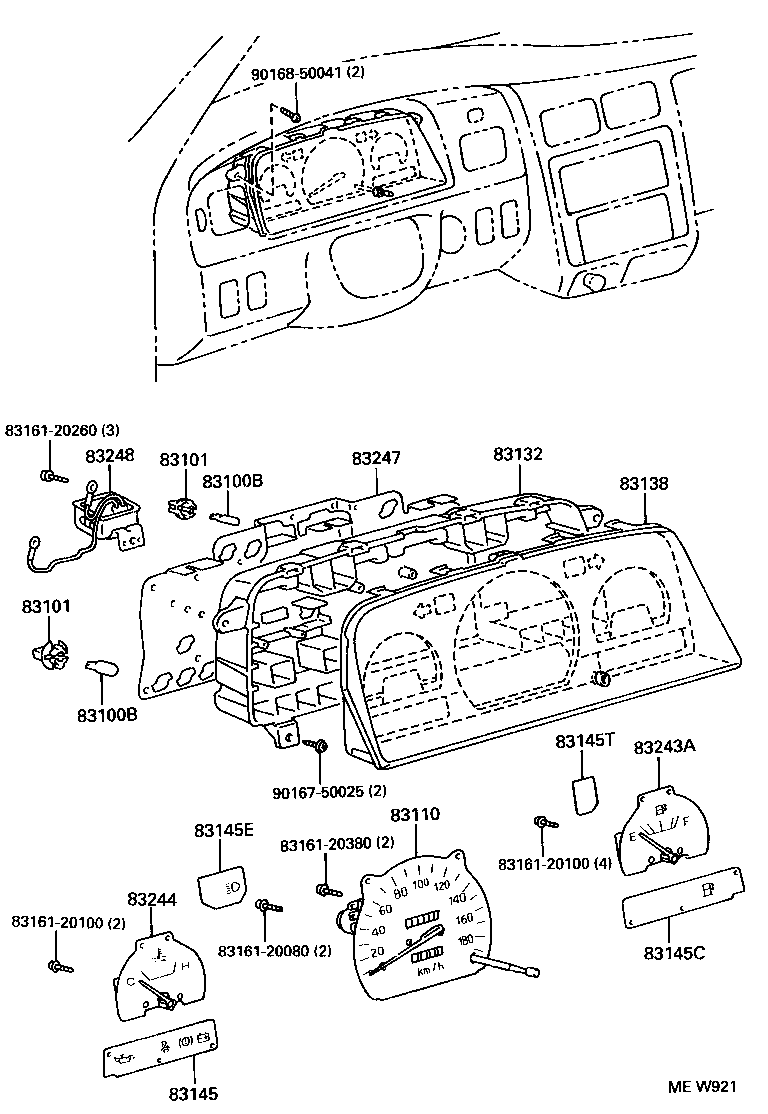 83110-34090 SPEEDOMETER ASSY product image