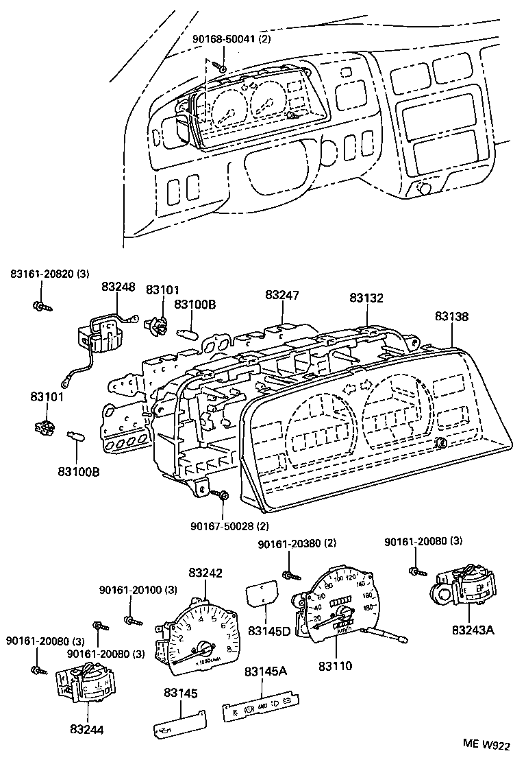 83110-34090 SPEEDOMETER ASSY product image