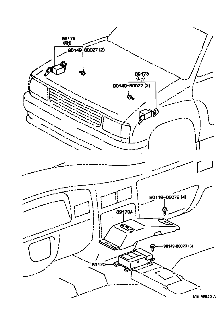 89170-34020 SENSOR ASSY, AIR BAG product image