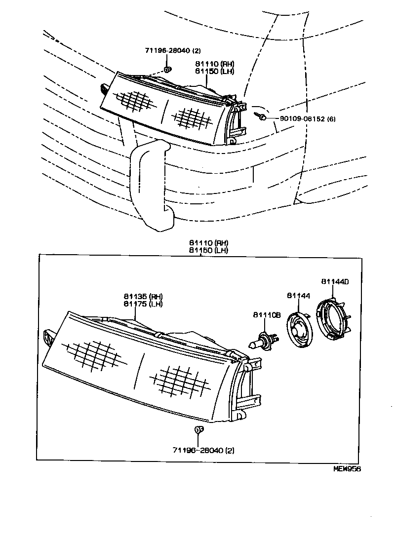 81150-28490 HEADLAMP ASSY, LH product image