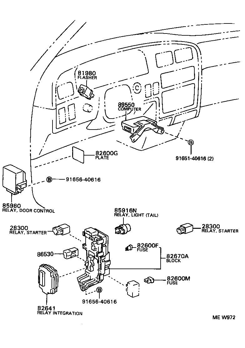 84332-34010 SWITCH ASSY, HAZARD WARNING SIGNAL product image
