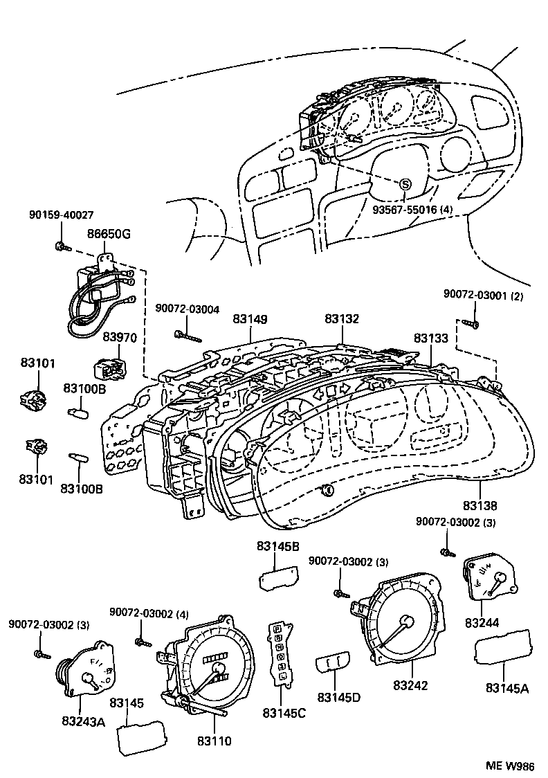 83132-2D020 CASE, COMBINATION METER product image