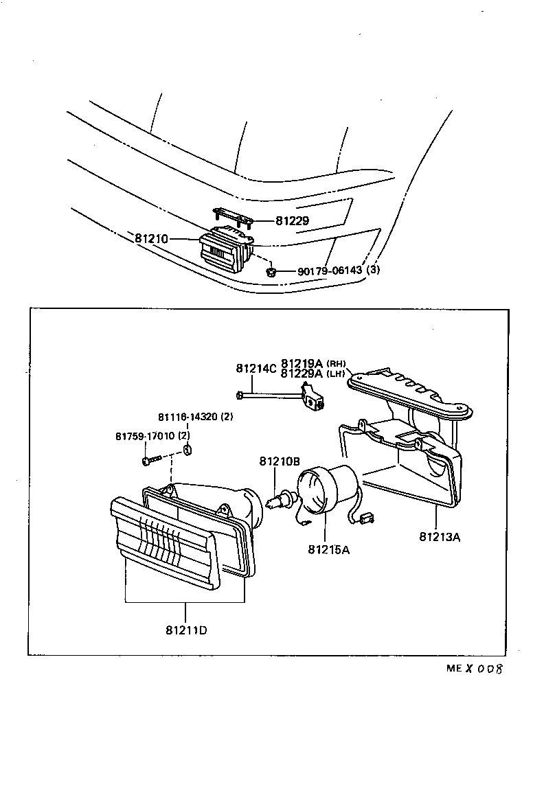 81229-50010 BRACKET, FOG LAMP, LH product image