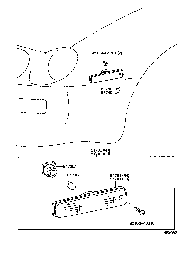 81741-20200 LENS, SIDE TURN SIGNAL LAMP, LH product image