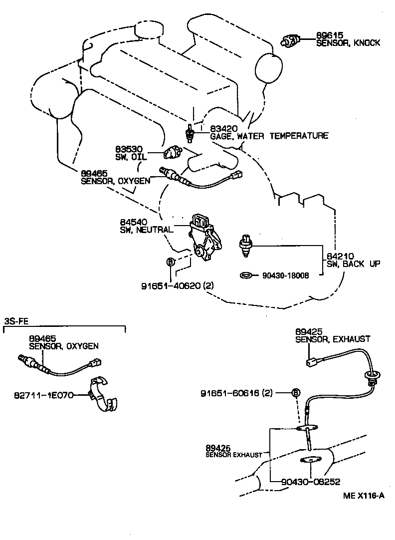 84820-20400 MASTER SWITCH ASSY, POWER WINDOW REGULATOR product image
