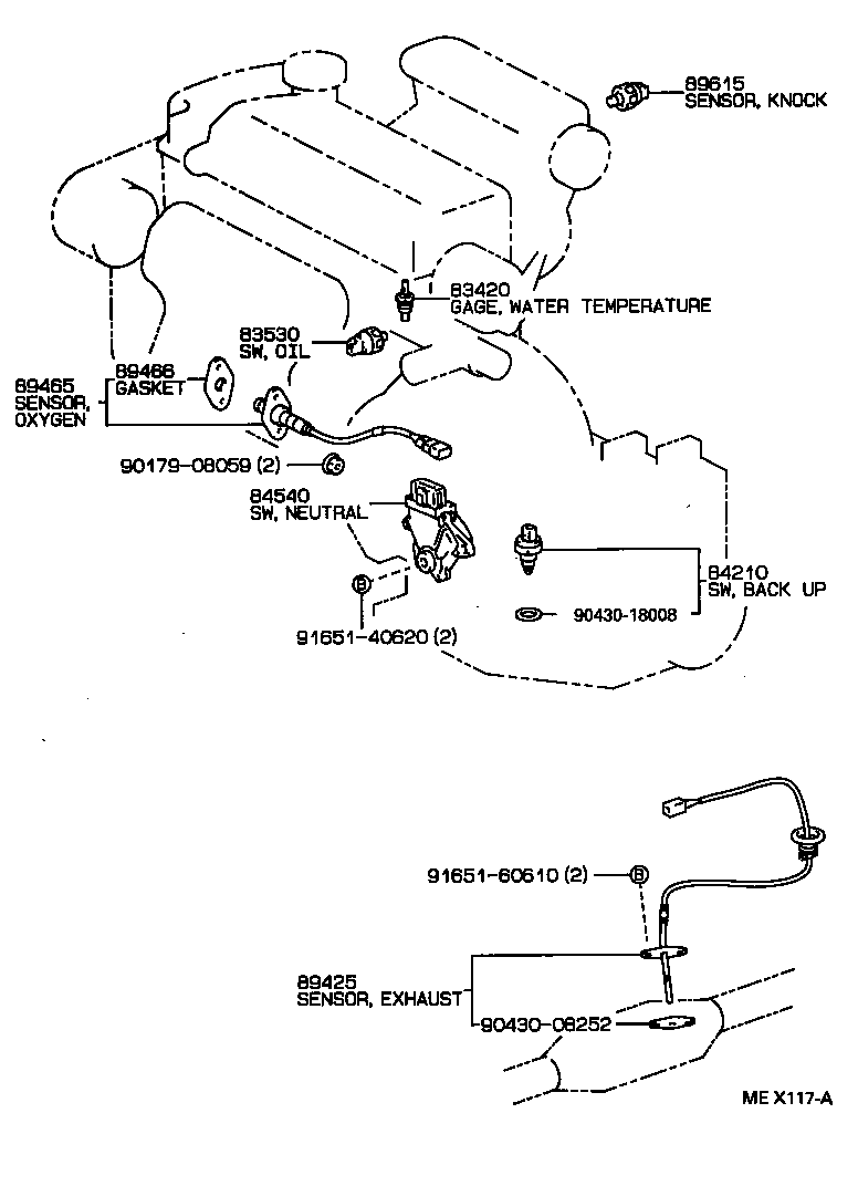 84332-20330 SWITCH ASSY, HAZARD WARNING SIGNAL product image