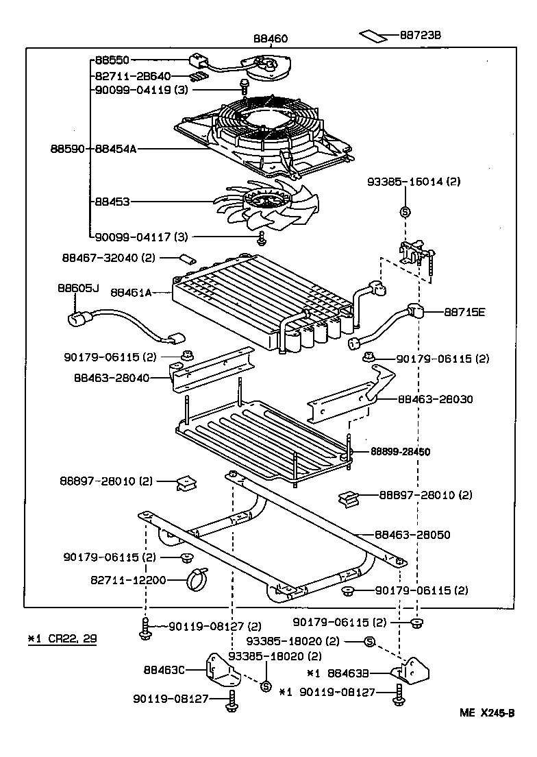88453-28020 FAN, COOLING (FOR CONDENSER) product image