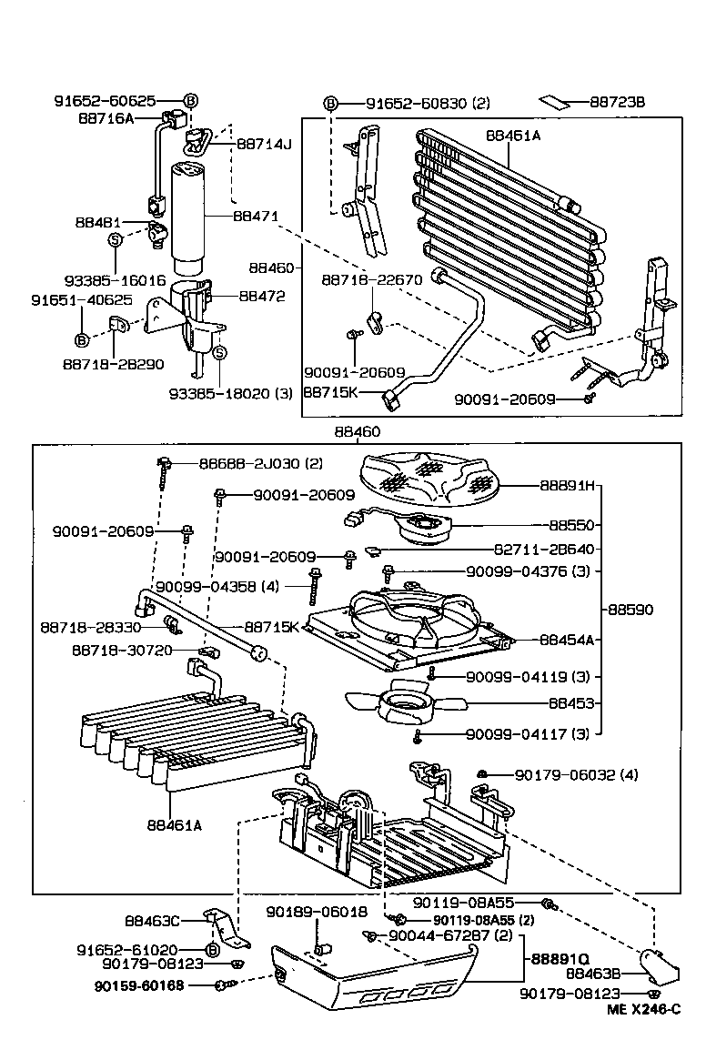 88453-28020 FAN, COOLING (FOR CONDENSER) product image