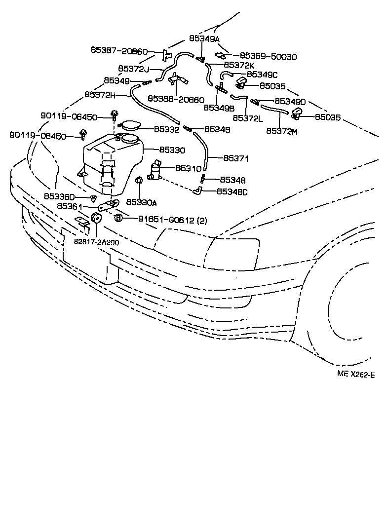 85336-05010 PACKING, WINDSHIELD WASHER JAR product image