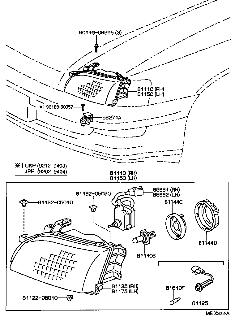 81150-2B620 HEADLAMP ASSY, LH product image