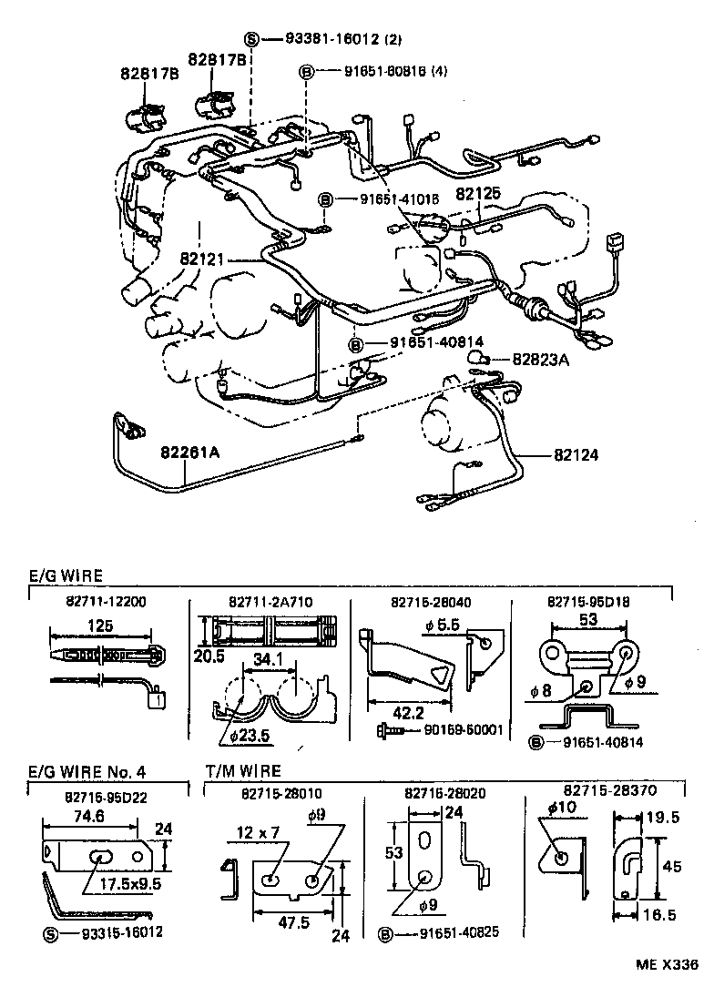 82151-28342 WIRE, FRONT DOOR, RH product image