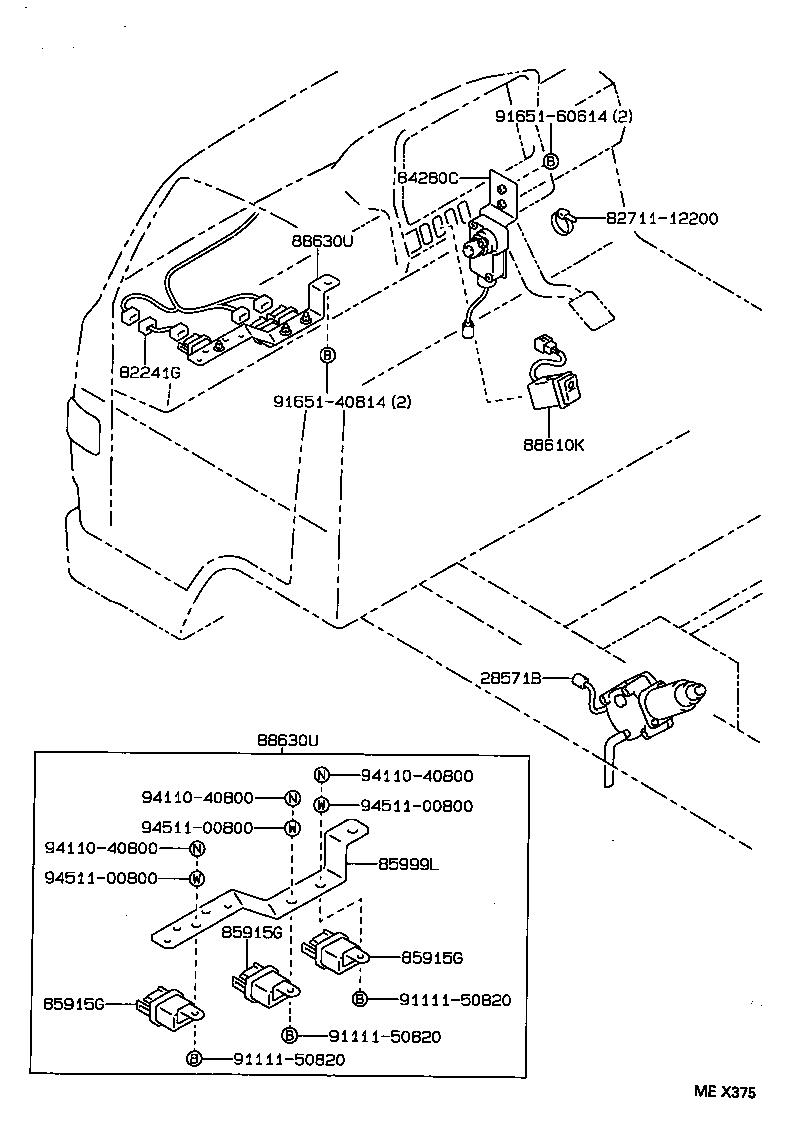 84280-93100 SWITCH ASSY, POWER TAKE-OFF CLUTCH product image