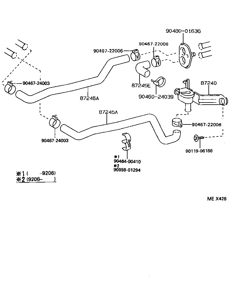 87245-2B680 HOSE, HEATER WATER, OUTLET A product image