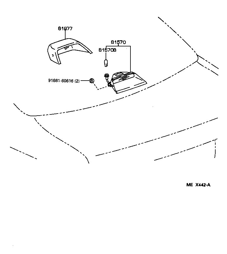 81570-20330 LAMP ASSY, CENTER STOP product image