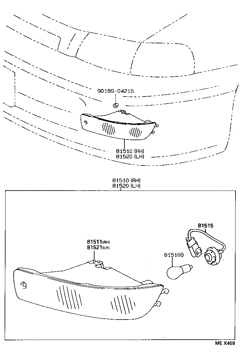 81210-20380 LAMP ASSY, FRONT TURN SIGNAL, RH product image