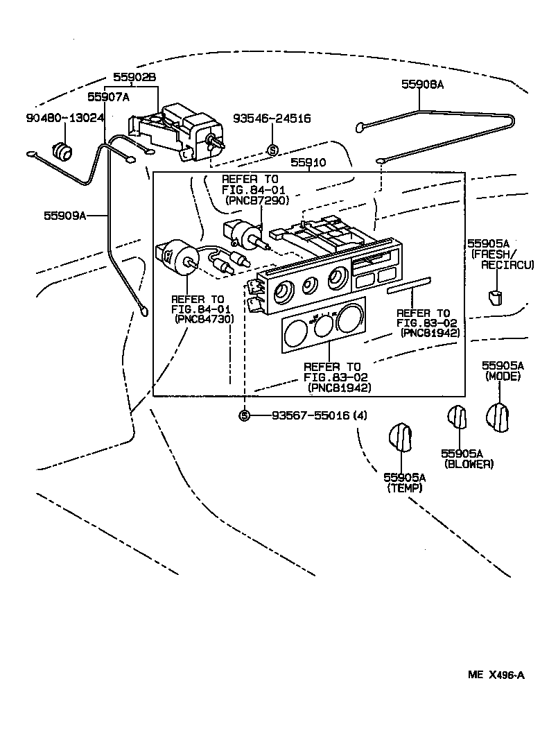 55902-33090 CONTROL SUB-ASSY, HEATER product image