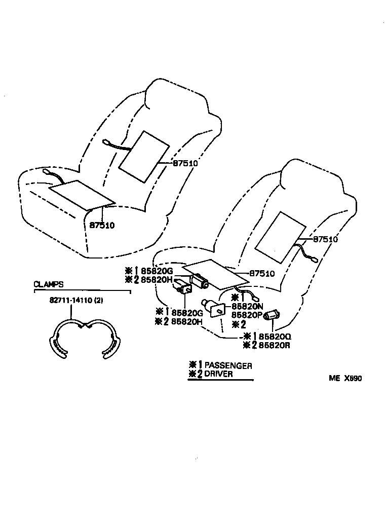 87510-33030 HEATER ASSY, SEAT product image