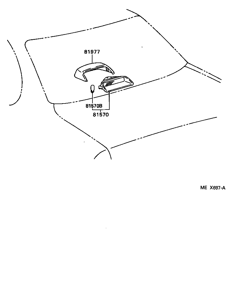 Toyota 81570-AC020-C0 LAMP ASSY, CENTER STOP