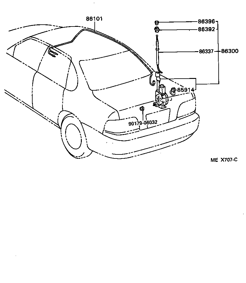 86300-AC020 ANTENNA ASSY, W/HOLDER product image