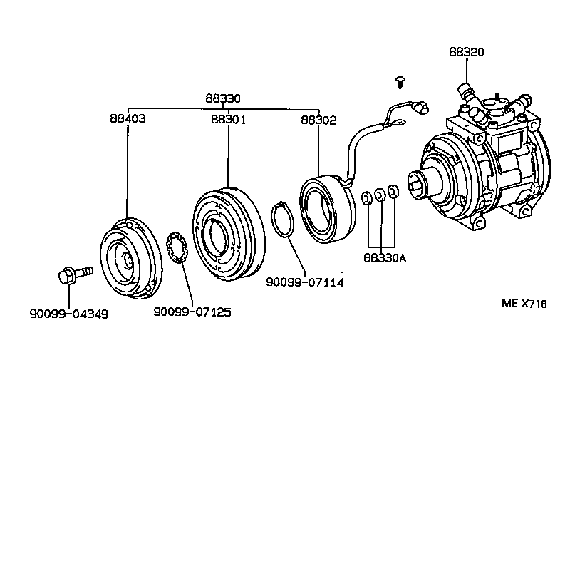 88440-35030 PULLEY, COOLER COMPRESSOR IDLE product image