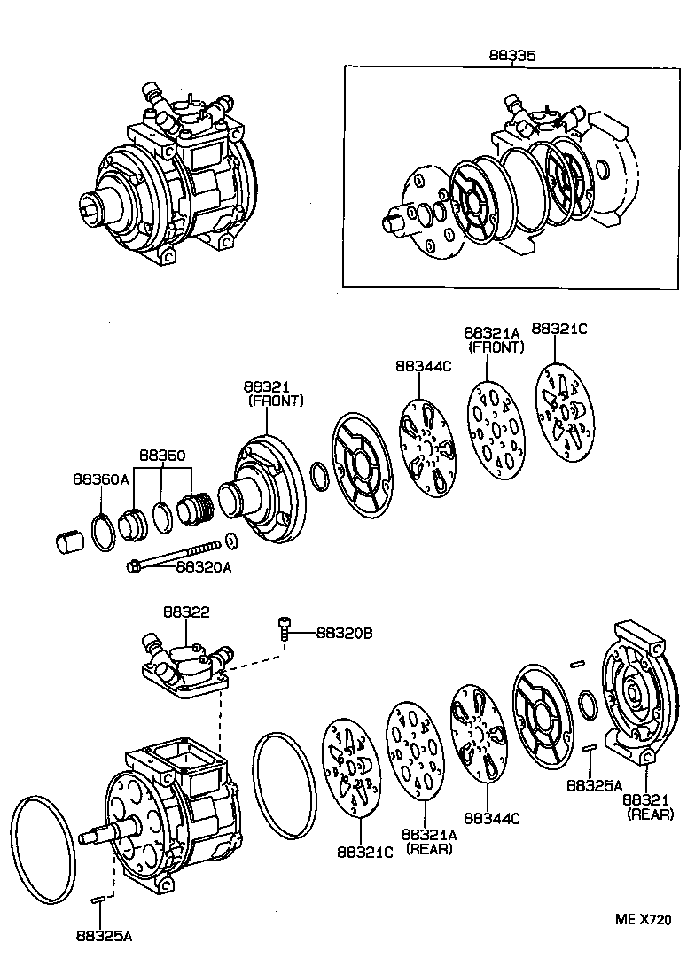 88440-35030 PULLEY, COOLER COMPRESSOR IDLE product image