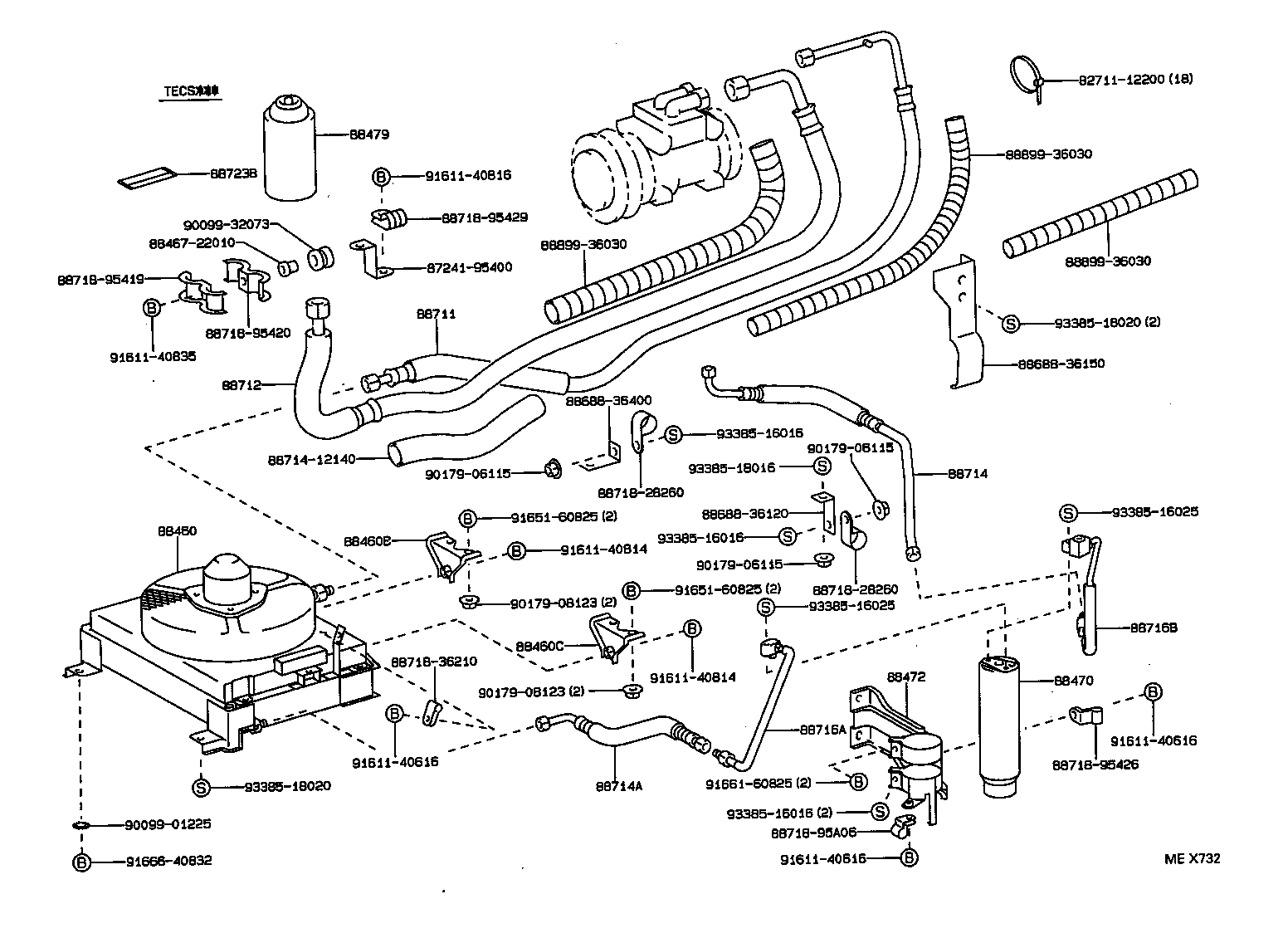 88460-36060 CONDENSER ASSY, COOLER product image