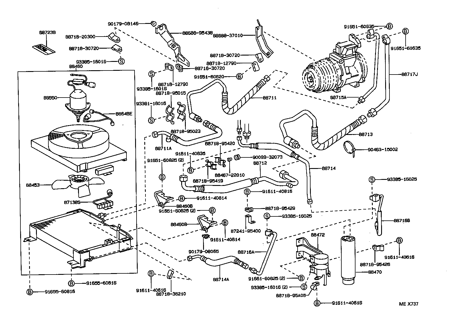 88460-36060 CONDENSER ASSY, COOLER product image