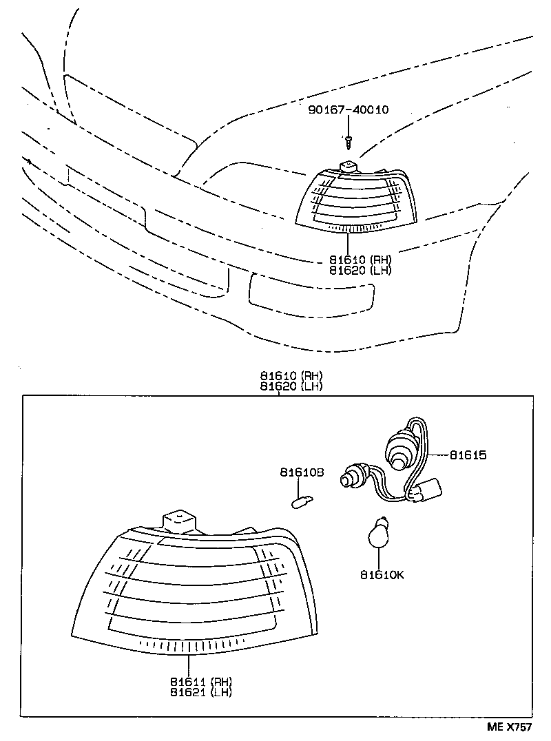 81615-32170 SOCKET AND WIRE, CLEARANCE LAMP product image