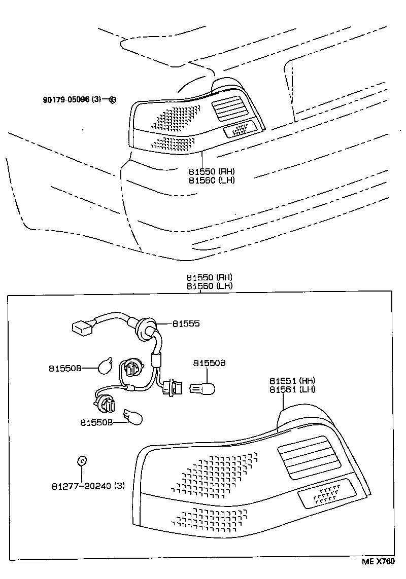 81550-32380 LAMP ASSY, REAR COMBINATION, RH product image