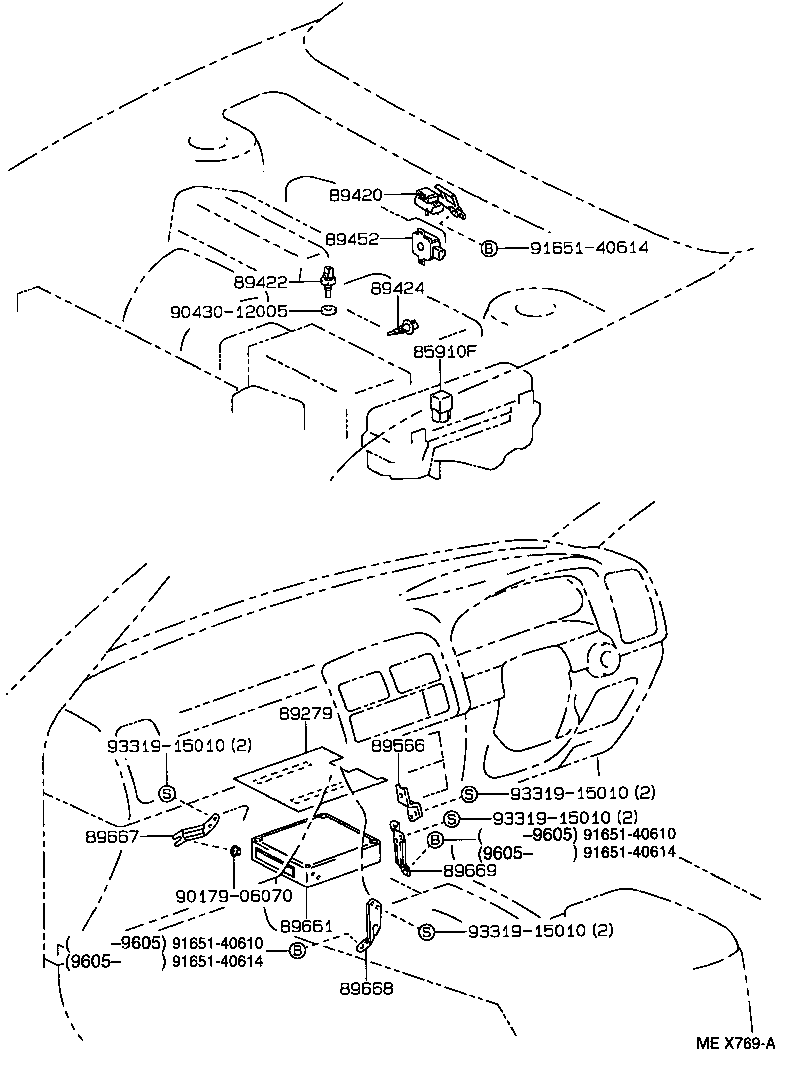 89667-32050 BRACKET, ENGINE CONTROL COMPUTER product image