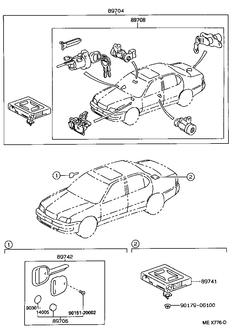 89741-32040 RECEIVER, DOOR CONTROL product image