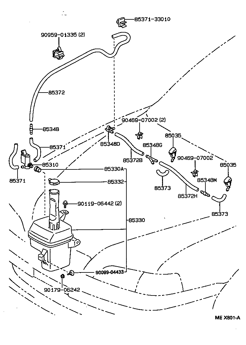 85315-32080 JAR ASSY, WINDSHIELD WASHER product image