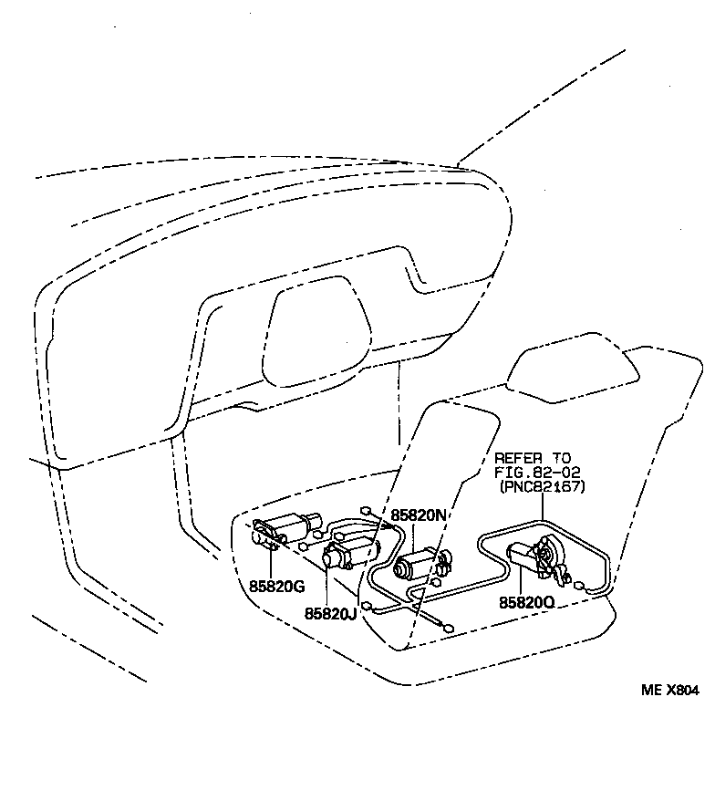 85820-32050 MOTOR ASSY, POWER SEAT product image