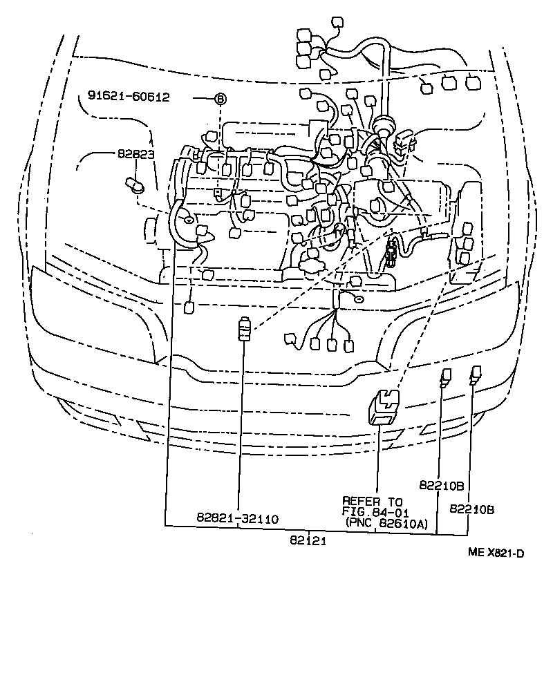 82124-32030 WIRE, ENGINE, NO.4 product image