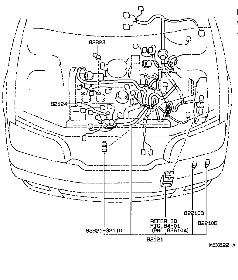 82124-32030 WIRE, ENGINE, NO.4 product image