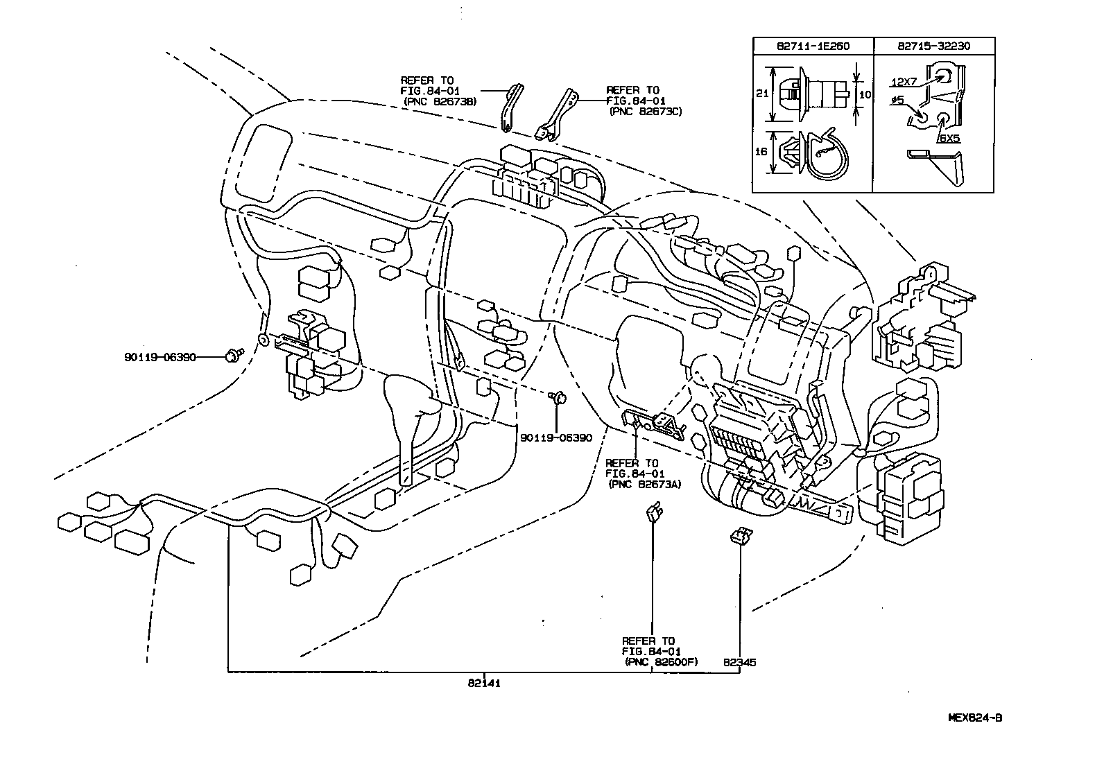 82124-32030 WIRE, ENGINE, NO.4 product image