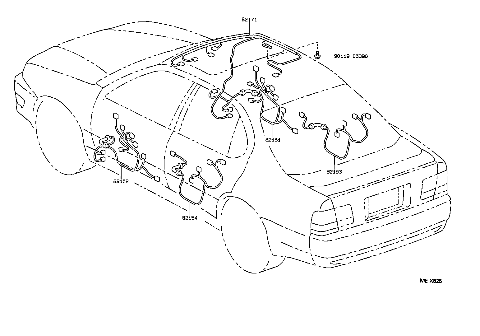 82124-32030 WIRE, ENGINE, NO.4 product image
