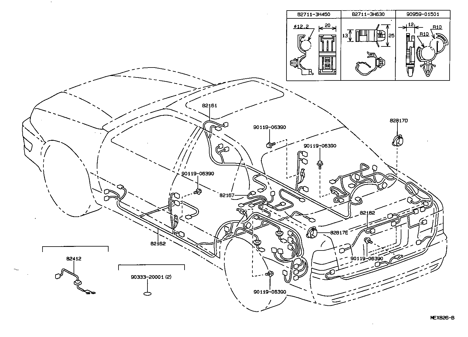 82124-32030 WIRE, ENGINE, NO.4 product image