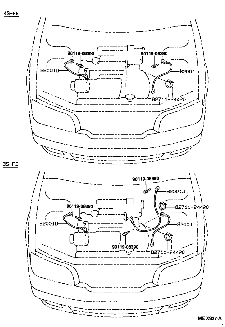 82124-32030 WIRE, ENGINE, NO.4 product image