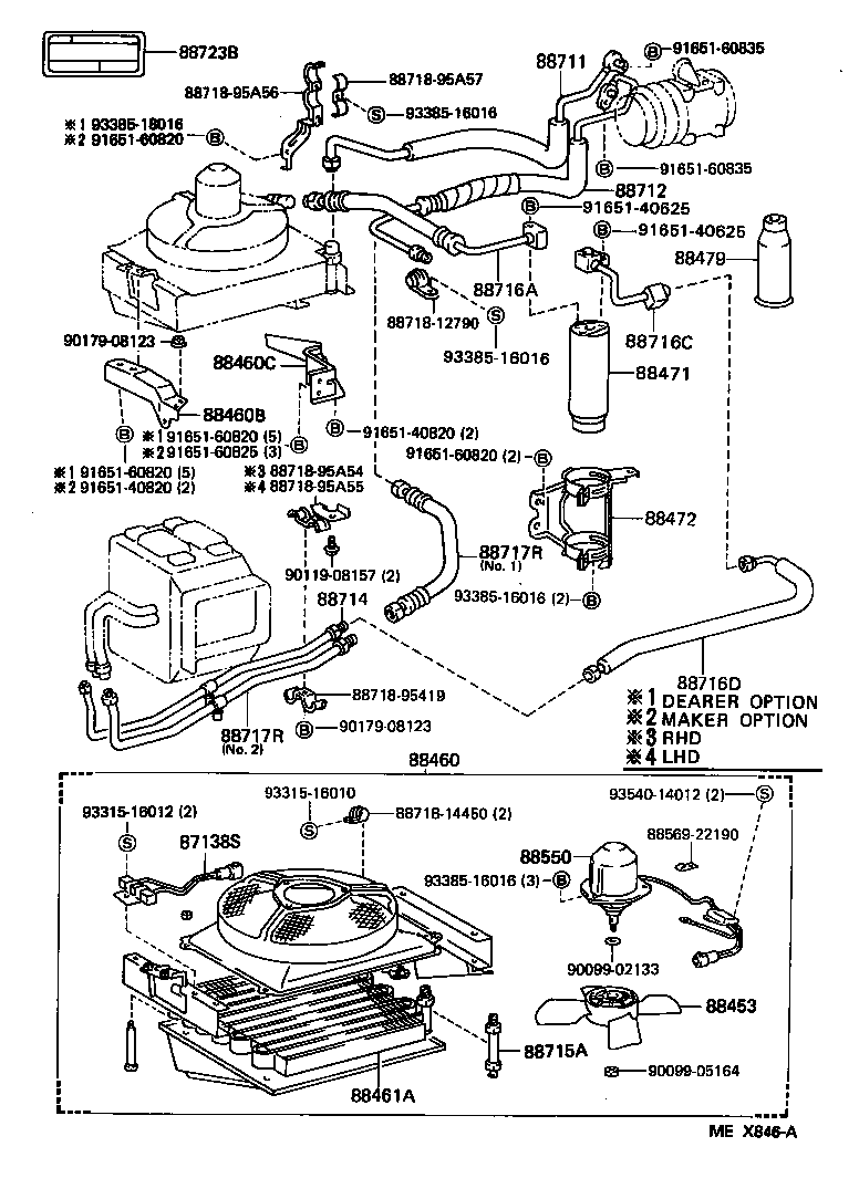88688-95A60 BRACKET, COOLER CONDENSER, NO.1 product image