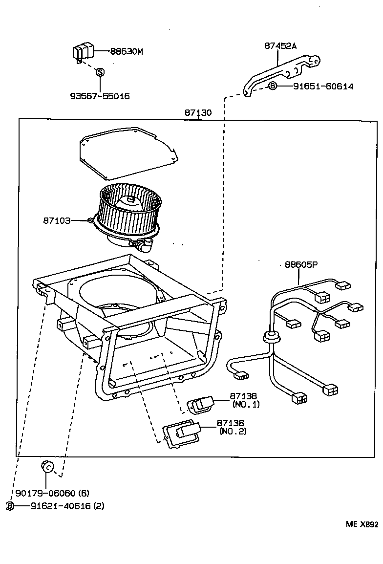87107-28060 UNIT SUB-ASSY, HEATER RADIATOR product image